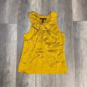 BCBGMaxAzria Mustard Ruffled Blouse